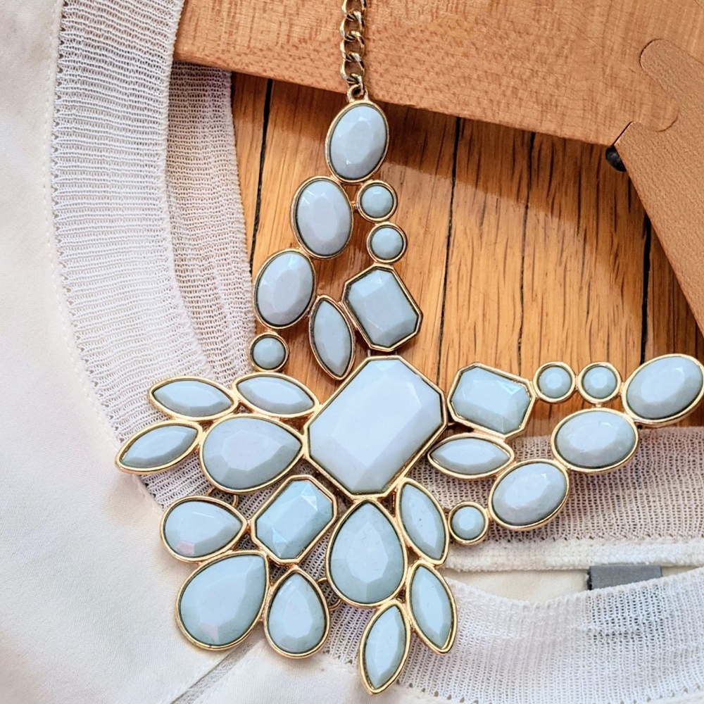 Aqua Blue Statement Necklace